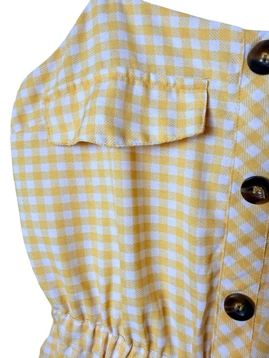 BLUSH Large Yellow and White Gingham Sundress - Picture 5 of 9